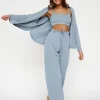 3 delige pyjamaset "hemelsblauw" vest + bh + broek
