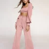 3 delige pyjamaset "roze" vest + bh + broek