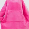 hoodie plaid "neon roze"